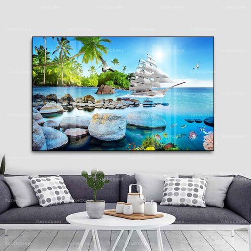 Tranh tráng gương TỨ QUÝ phong thuỷ TG1305