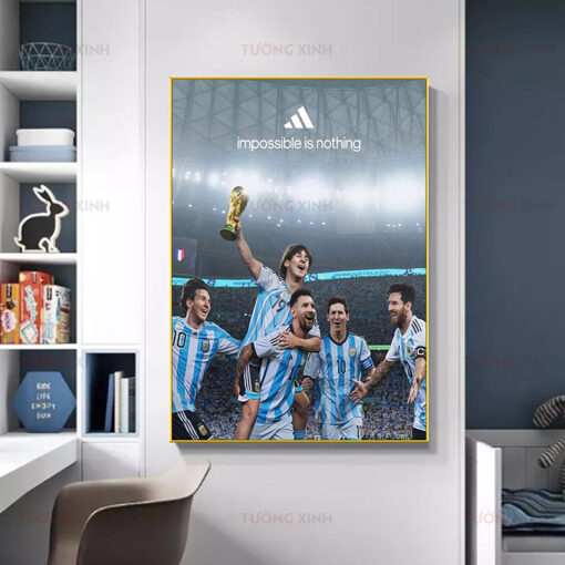 Tranh tráng gương Lionel Messi Worldcup 2022 BD159