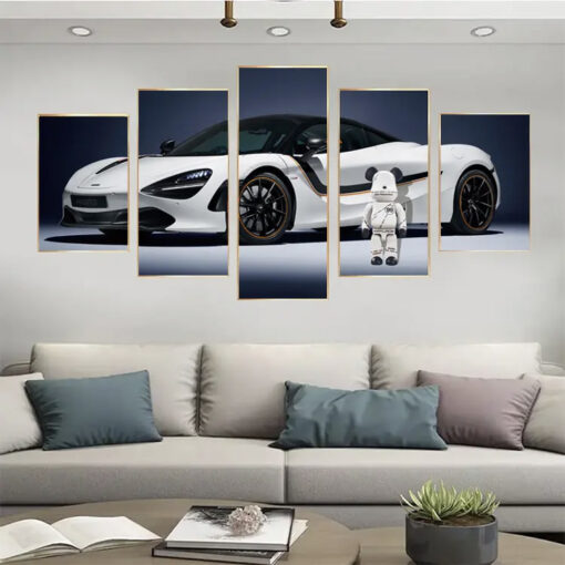 Tranh tráng gương Bearbrick Super Car BK23