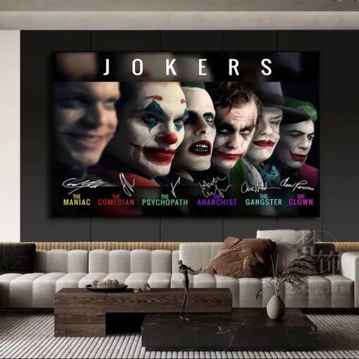 Tranh tráng gương gã hề Joker JK05