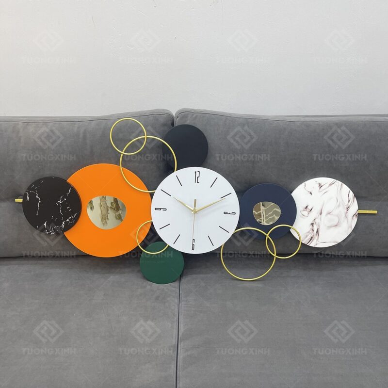 Đồng hồ treo tường nghệ thuật trang trí nội thất sang trọng DHA230 - Ảnh 2