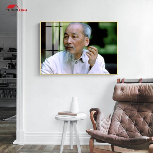 Tranh tráng gương Chân Dung Bác Hồ BH13