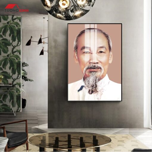 Tranh tráng gương Chân Dung Bác Hồ BH15