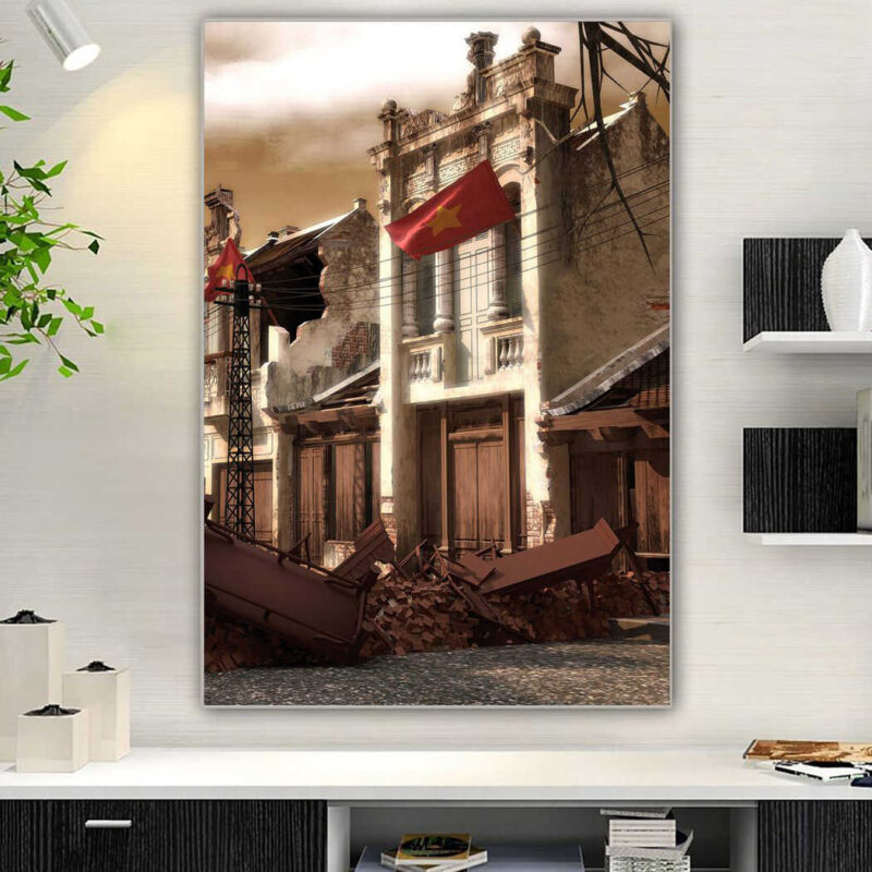 Tranh treo tường phong cảnh Hà Nội Xưa HN18