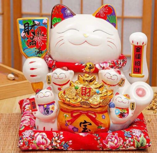 Mèo Thần Tài May Mắn Vẫy Tay Gọi Tài Lộc MT43