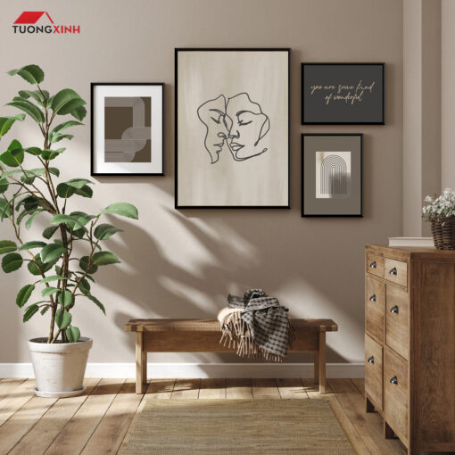 Set tranh treo tường Scandinavia tối giản nghệ thuật SCA1942