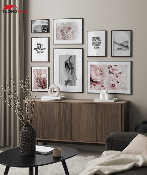 Set tranh treo tường Scandinavia tối giản nghệ thuật SCA1949