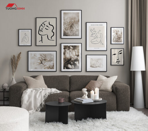 Set tranh treo tường Scandinavia tối giản nghệ thuật SCA1952