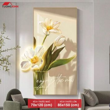 tranh den led trang guong 38