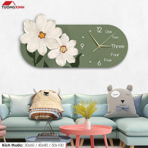 Đồng hồ treo tường trang trí Hoa Nghệ Thuật DG198