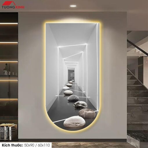 Tranh tráng gương đèn LED, Không gian 5D nghệ thuật LD172