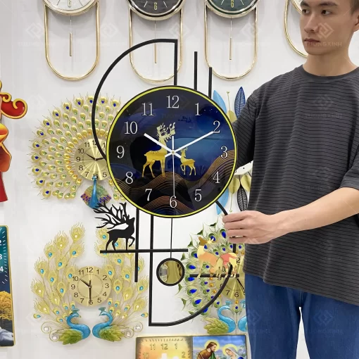 Đồng hồ treo tường nghệ thuật trang trí nội thất sang trọng DHA231