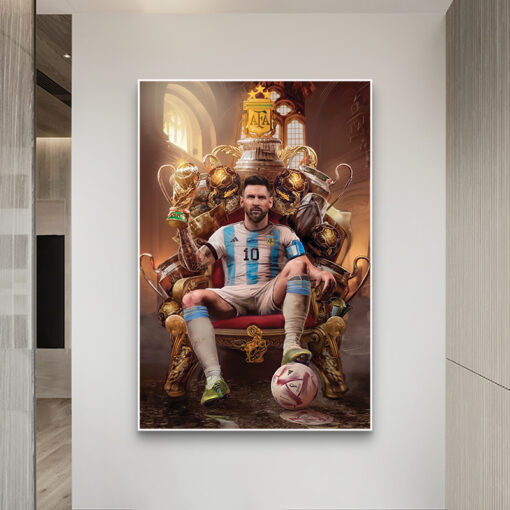 Tranh tráng gương cầu thủ bóng đá Lionel Messi BD175