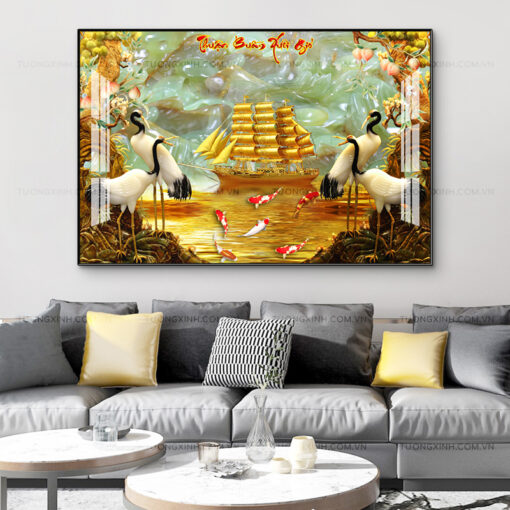 Tranh thuận buồm xuôi gió trang trí phòng khách TG2641