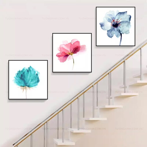 Tranh hoa nghệ thuật trang trí cầu thang TG2211
