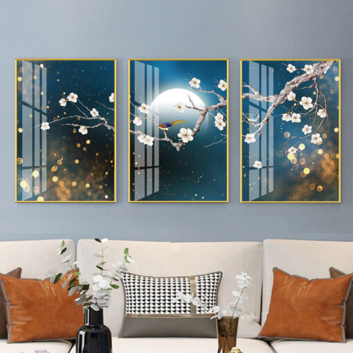 Tranh tráng gương hoa nghệ thuật TG649