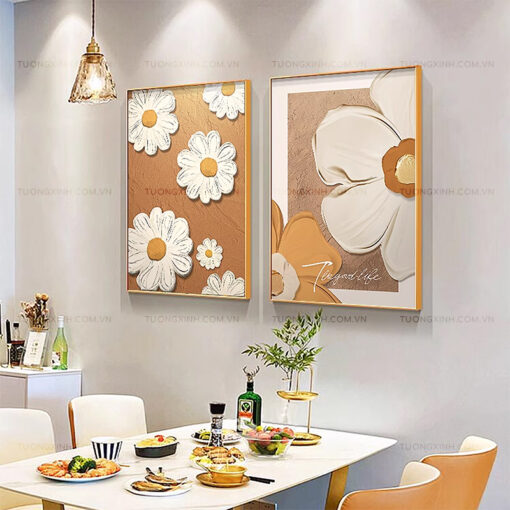 Tranh hoa nghệ thuật trang trí phòng ăn TG2065