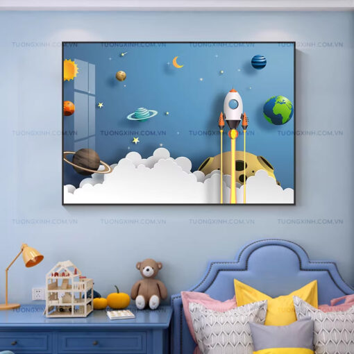 Tranh phi hành gia trang trí phòng trẻ em TG2402