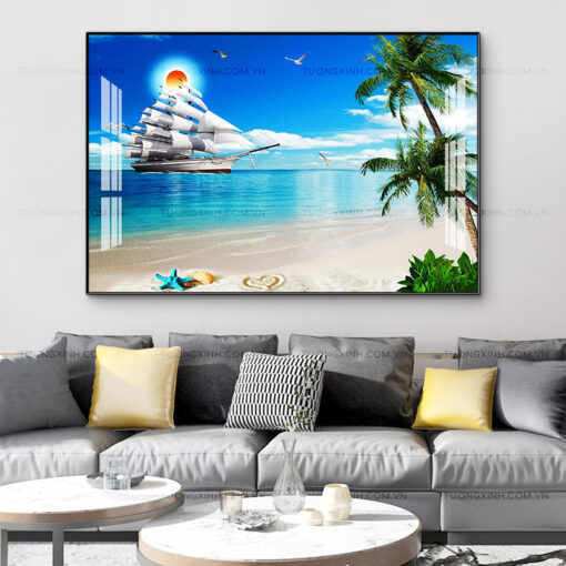 Tranh thuận buồm xuôi gió trang trí phòng khách TG2642