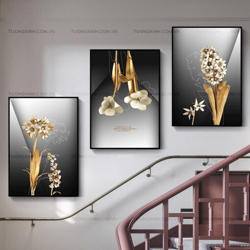 Tranh hoa nghệ thuật trang trí cầu thang TG1862