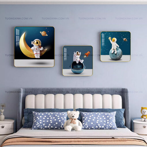 Tranh phi hành gia trang trí phòng trẻ em TG2392