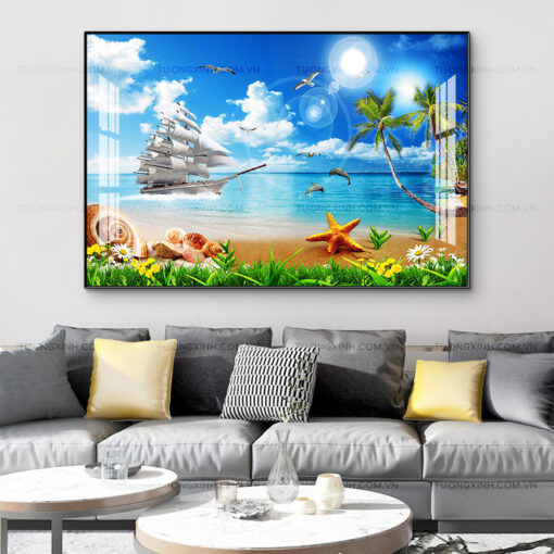 Tranh thuận buồm xuôi gió trang trí phòng khách TG2643