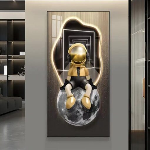 Tranh tráng gương gấu phi hành gia BK29