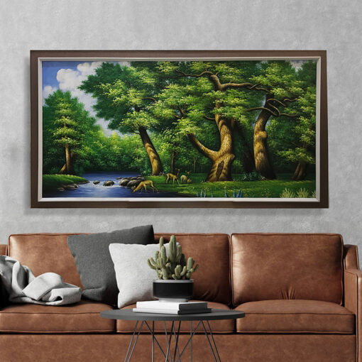 Tranh sơn dầu phong cảnh rừng núi SD502