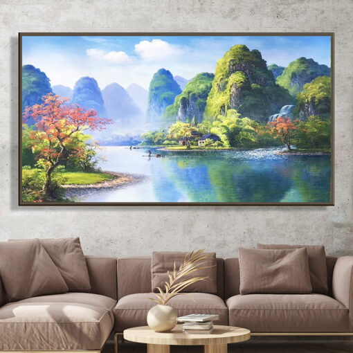 Tranh sơn dầu sơn thủy hữu tình SD555