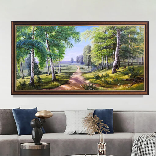 Tranh sơn dầu phong cảnh rừng cây SD510