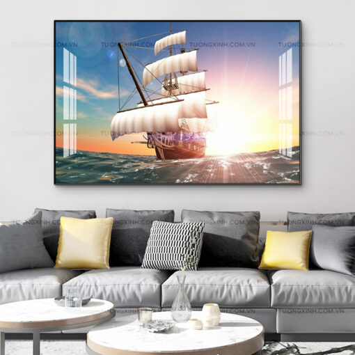 Tranh thuận buồm xuôi gió trang trí phòng khách TG2674