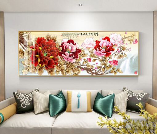 Tranh tráng gương hoa nghệ thuật TG1649