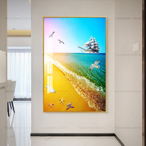 Tranh thuận buồm xuôi gió trang trí phòng khách TG2681