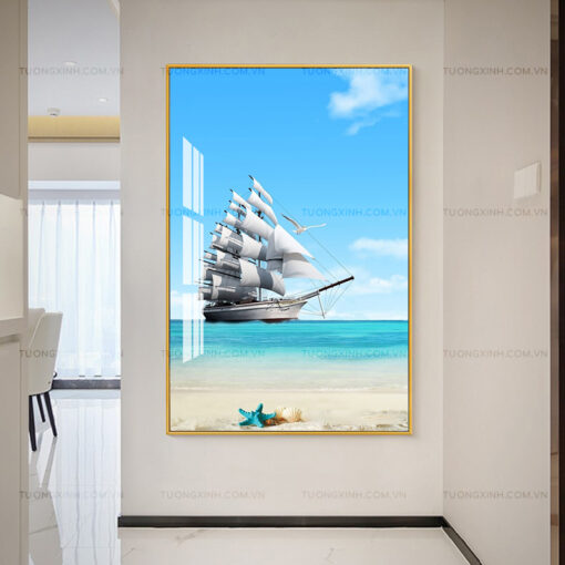 Tranh thuận buồm xuôi gió trang trí phòng khách TG2683