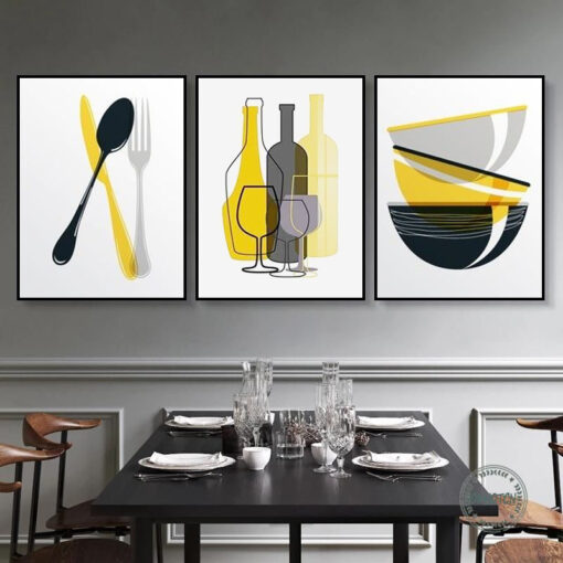 Tranh scandinavia trang trí phòng ăn SCA2692