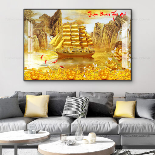 Tranh thuận buồm xuôi gió trang trí phòng khách TG2646