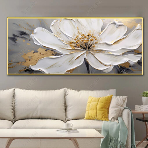 Tranh sơn dầu hoa nghệ thuật trừu tượng SD609