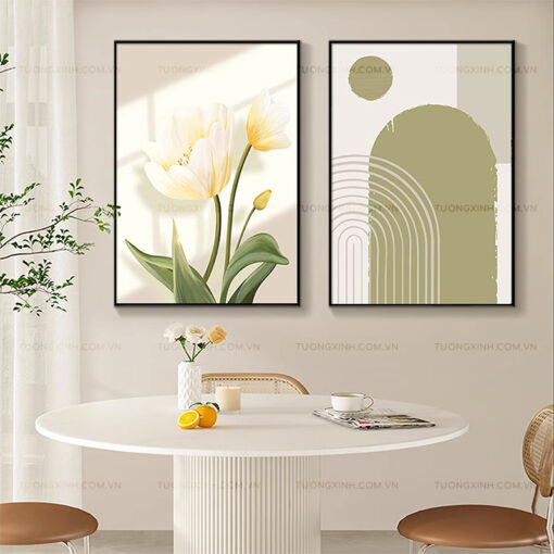 Tranh hoa nghệ thuật trang trí phòng ăn TG2061