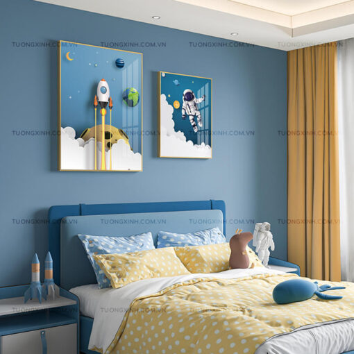 Tranh phi hành gia trang trí phòng ngủ TG2046