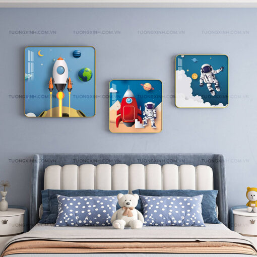 Tranh phi hành gia trang trí phòng trẻ em TG2395