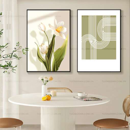 Tranh hoa nghệ thuật trang trí phòng ăn TG2103