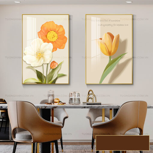 Tranh hoa nghệ thuật trang trí phòng ăn TG2104