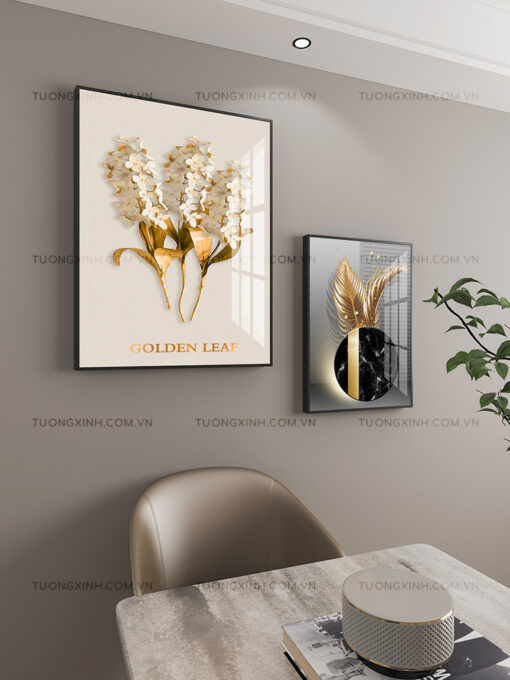 Tranh lá cây nghệ thuật trang trí phòng ăn TG2209