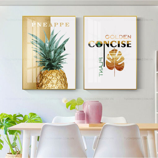 Tranh quả dứa nghệ thuật trang trí phòng ăn TG2110