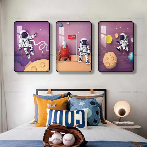 Tranh phi hành gia trang trí phòng trẻ em TG2375