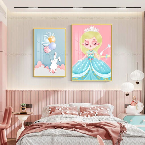Tranh công chúa trang trí phòng ngủ TG2390