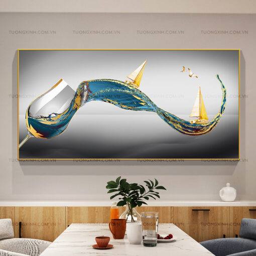 Tranh chiếc ly nghệ thuật trang trí phòng ăn TG2139