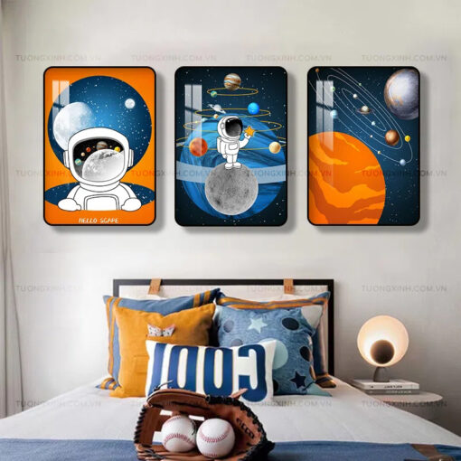 Tranh phi hành gia trang trí phòng trẻ em TG2373
