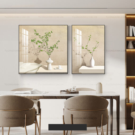 Tranh cây lá xanh trang trí phòng ăn TG2129