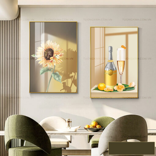 Tranh hoa hướng dương trang trí phòng ăn TG2089